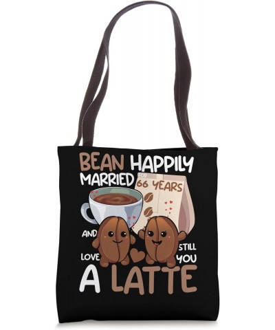 66th Wedding Anniversary Bean Married and Love You a Latte Tote Bag $13.50 Totes