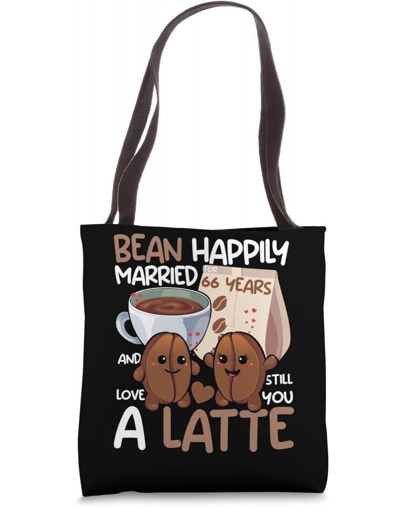 66th Wedding Anniversary Bean Married and Love You a Latte Tote Bag $13.50 Totes