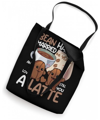 66th Wedding Anniversary Bean Married and Love You a Latte Tote Bag $13.50 Totes