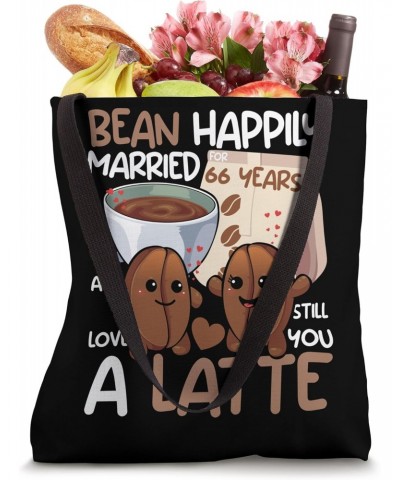 66th Wedding Anniversary Bean Married and Love You a Latte Tote Bag $13.50 Totes