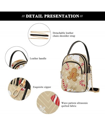 Holiday Festive Cell Phone Purse Crossbody Handbag Durable Shoulder Bag Travel Pouch Multicoloured-011 $13.25 Shoulder Bags