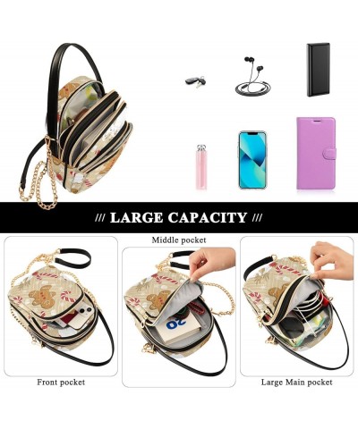 Holiday Festive Cell Phone Purse Crossbody Handbag Durable Shoulder Bag Travel Pouch Multicoloured-011 $13.25 Shoulder Bags