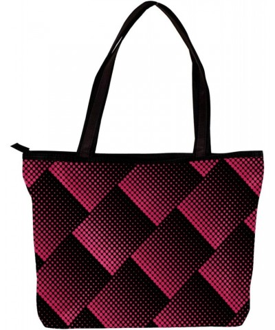 Handbag Halftone Design In Black And Red Dots Pattern Size: 11.8x4.1x15.4 inches storage bag Handbag $11.43 Handbags