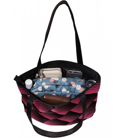 Handbag Halftone Design In Black And Red Dots Pattern Size: 11.8x4.1x15.4 inches storage bag Handbag $11.43 Handbags