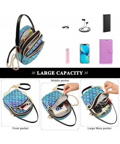 Crossbody Bags For Women Crossbody Bag Leather Chain Strap Multi Zipper Pockets Phone Purses Handbag Shoulder Bag Color 3 $10...