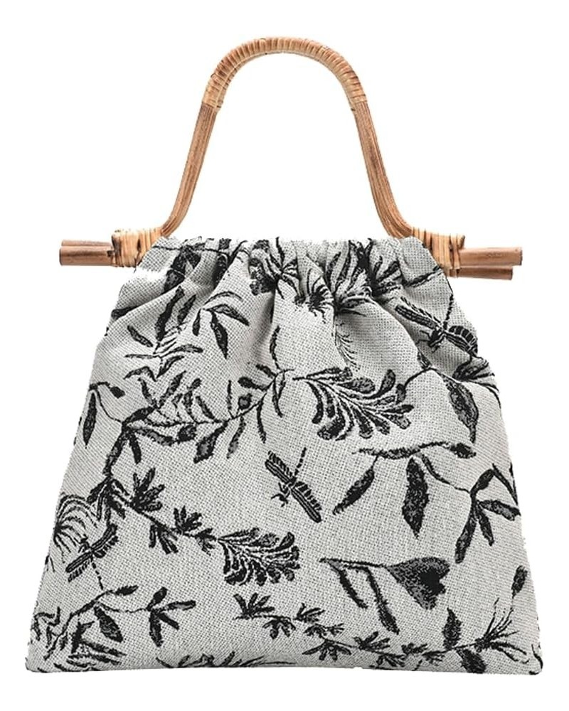 Bamboo Bag Casual Shoulder Bag Hobo Bags Women Cute Tote Bag Satchels Crossbody Purse Summer Beach Bag Work Travel A Grey $14...