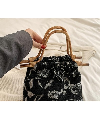 Bamboo Bag Casual Shoulder Bag Hobo Bags Women Cute Tote Bag Satchels Crossbody Purse Summer Beach Bag Work Travel A Grey $14...