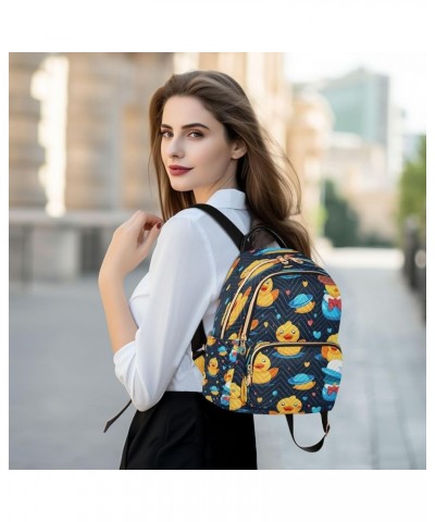 Duck Heart Love Women Backpack Purse Ladies Fashion Shoulder Bag Daypack Travel Bag 7.5L Medium $14.88 Backpacks