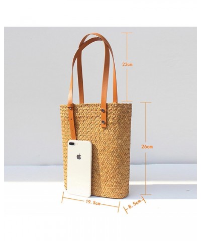 Women Straw Woven Bag Summer Shoulder Bag Beach Purse Hobo Vacation Straw Clutch Handbag with 2 Rattan Boho Tropical Earrings...