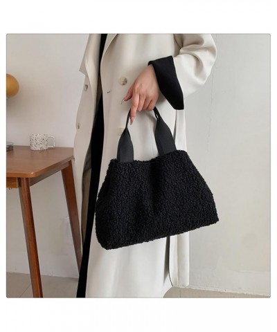 Woolen Tote Bag Handbags for Women Ladies Shoulder Bag Purses and Handbag for Work Shopping (C) C $31.63 Totes