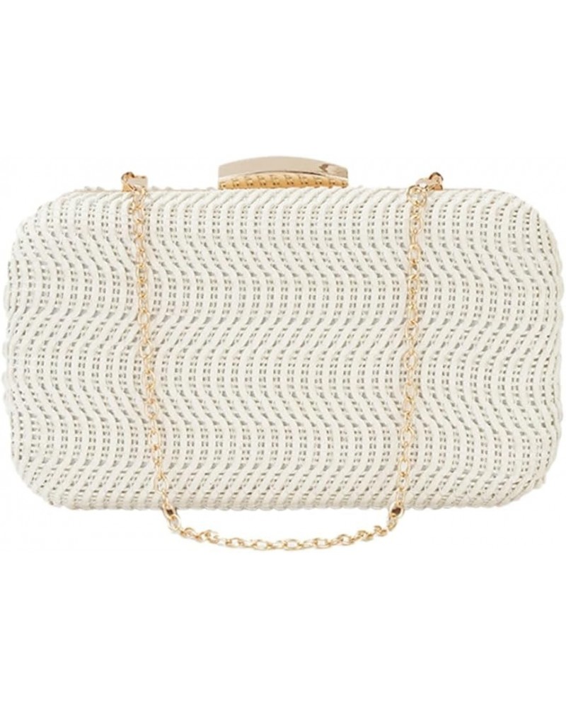 Straw Clutch Purses for Women Vintage Summer Straw Beach Bag Evening Purse Wicker Rattan Envelope Clutch for Wedding White $1...