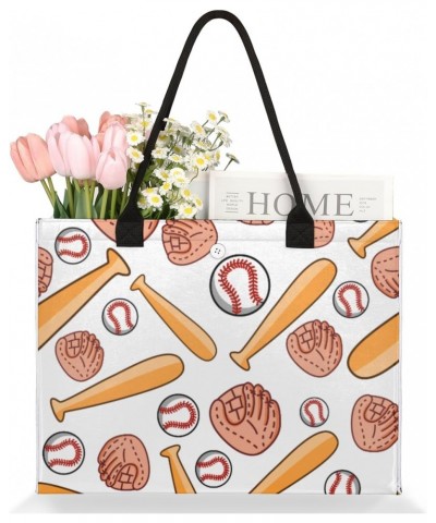 Baseball Large Tote Bag Sports Shoulder Bag For Women Teachers Nurses Work Shopping Travel Handbag Purse $10.66 Totes