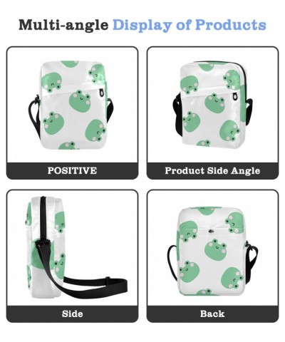 Crossbody Phone Bag Cute Green Frog on White Small Messenger Shoulder Bag Cash Handbag Wallet Purse(236rh7a) $11.21 Crossbody...