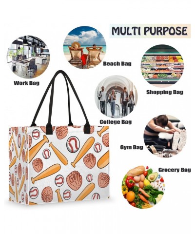 Baseball Large Tote Bag Sports Shoulder Bag For Women Teachers Nurses Work Shopping Travel Handbag Purse $10.66 Totes