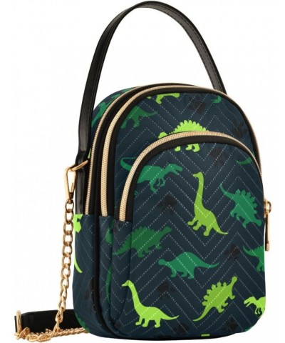 Cell Phone Purse Neon Green Dino Crossbody Handbag Durable Shoulder Bag Sturdy Travel Pouch Compact Chic Bag for Women Everyd...