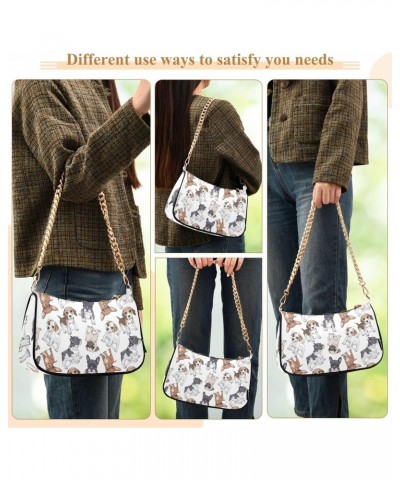 Funny Cartoon Puppies Shoulder Bags for Women, Mini Purse Small Shoulder Purses for Women Handbags Clutch Purse Trendy Purses...