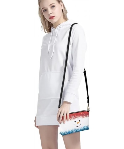 PU Leather Small Crossbody Bag Women's Shoulder Bag with Strap Merry Christmas $14.62 Satchels