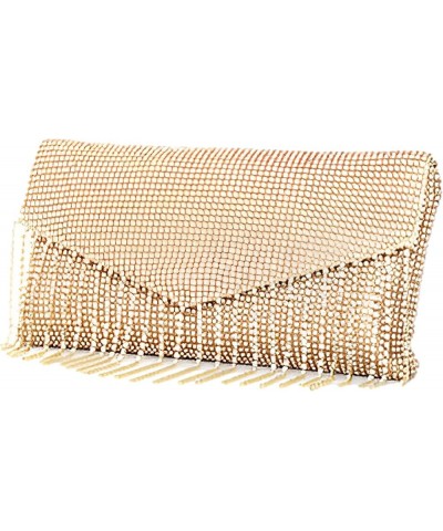 Evening Bag Envelope Tassel Rhinestones Clutch Purse Crossbody Bag Sparkly Bridal Handbag Wedding Party Prom Club Gold $20.70...