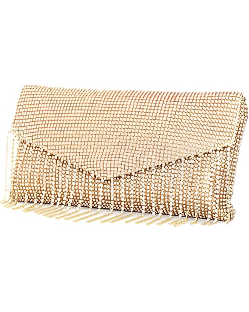 Evening Bag Envelope Tassel Rhinestones Clutch Purse Crossbody Bag Sparkly Bridal Handbag Wedding Party Prom Club Gold $20.70...