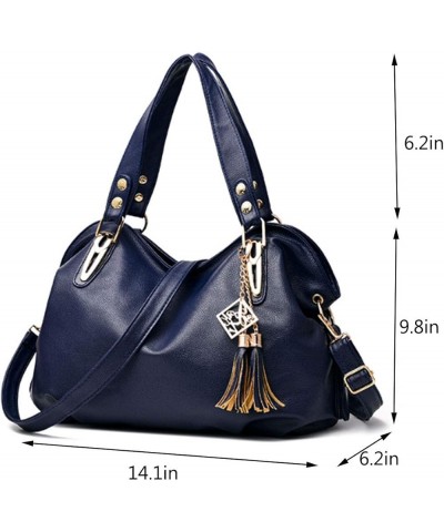 Women Shoulder Handbags and Purses Top-Handle Bags PU Leather Crossbody Bags Black $18.32 Handbags