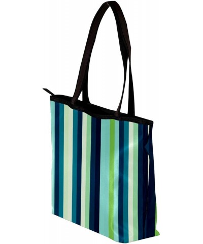 The Tote Bag For Women,Purses For Women,Handbags For Women,Blue Gradient Colorful Stripes Handbags $12.38 Totes