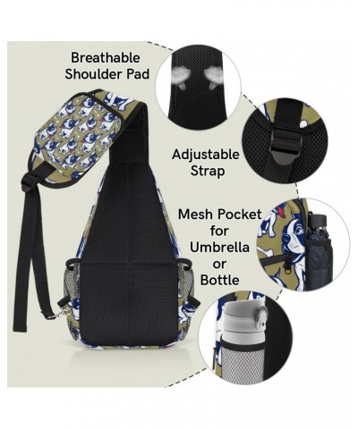 Sling Bag French Bulldog Adjustable Sling Backpack Crossbody Shoulder Backpack Anti-theft Rope Chest Shoulder Daypack for Tra...