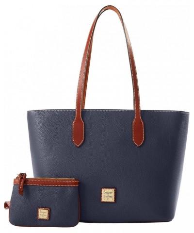 Handbag, Pebble Grain Tote With Medium Wristlet Midnight Blue $111.76 Wristlets