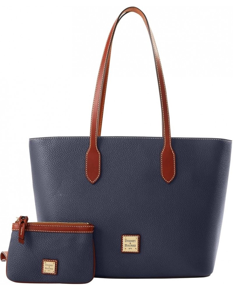 Handbag, Pebble Grain Tote With Medium Wristlet Midnight Blue $111.76 Wristlets