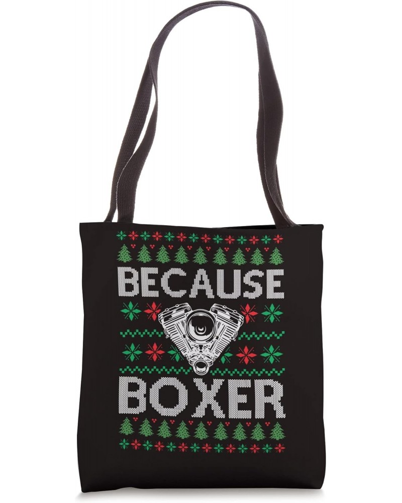 Mechanic V8 Engine Car Tuning Ugly Christmas - Because Boxer Tote Bag $10.04 Totes