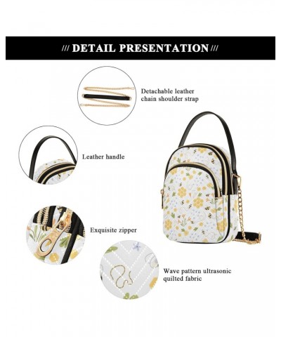 Bee Honey Crossbody Bags for Women Small Shoulder Bag Chain Purse Hand Bag for Work Gifts Travel $14.03 Shoulder Bags