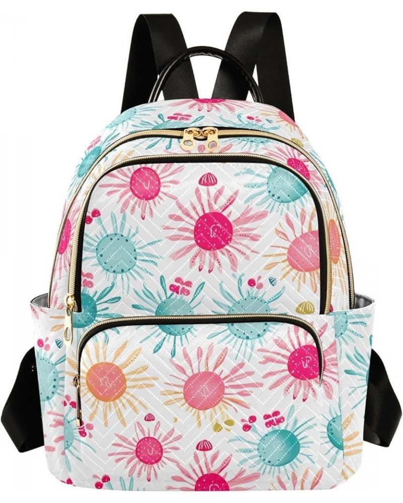 Pink Green Flower Backpack Purse for Women Small Travel Bag Fashion Daypack M 202a2954 S(10.23"x5.11"x12.59") 202a2954 $19.68...