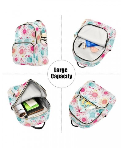 Pink Green Flower Backpack Purse for Women Small Travel Bag Fashion Daypack M 202a2954 S(10.23"x5.11"x12.59") 202a2954 $19.68...