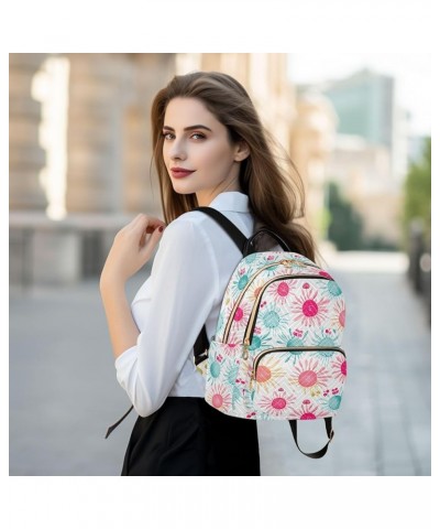 Pink Green Flower Backpack Purse for Women Small Travel Bag Fashion Daypack M 202a2954 S(10.23"x5.11"x12.59") 202a2954 $19.68...