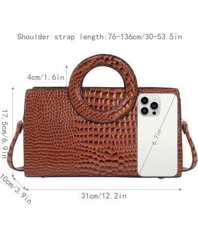 ZLMBAGUS Women Vintage Flap Tote Top Handle Satchel Handbags PU Leather Clutch Purse Shoulder Bag Zzzzz-brown $27.59 Totes