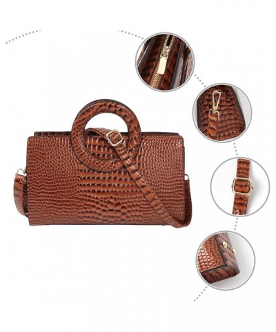 ZLMBAGUS Women Vintage Flap Tote Top Handle Satchel Handbags PU Leather Clutch Purse Shoulder Bag Zzzzz-brown $27.59 Totes