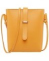 Women's Fashion Solid Faux Leather Tote Bag Phone Bag Fashion Messenger Bag Mobile Strap Women Shoulder Bag Yellow $5.38 Shou...