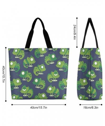 Greenery Chameleon Shoulder Shopping Bag Fashion Tote Bag Commuter Bags for Women $10.34 Totes