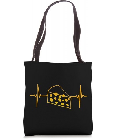 Cheese Wedge Heartbeat Grilled Dairy Farming Love Queso Gift Tote Bag $12.66 Totes