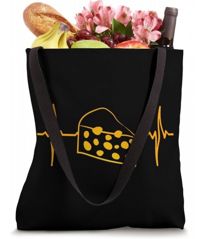 Cheese Wedge Heartbeat Grilled Dairy Farming Love Queso Gift Tote Bag $12.66 Totes