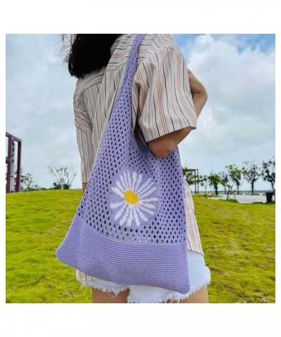 Fairycore Hobo Bag Y2K Fairy Grunge Daisy Crochet Tote Bag Aesthetic Indie Shoulder Handbags Alt Mesh Purse Accessory Green $...