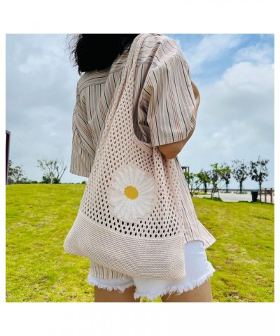 Fairycore Hobo Bag Y2K Fairy Grunge Daisy Crochet Tote Bag Aesthetic Indie Shoulder Handbags Alt Mesh Purse Accessory Green $...