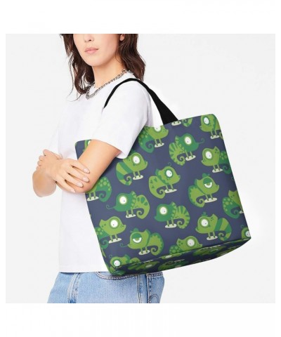 Greenery Chameleon Shoulder Shopping Bag Fashion Tote Bag Commuter Bags for Women $10.34 Totes