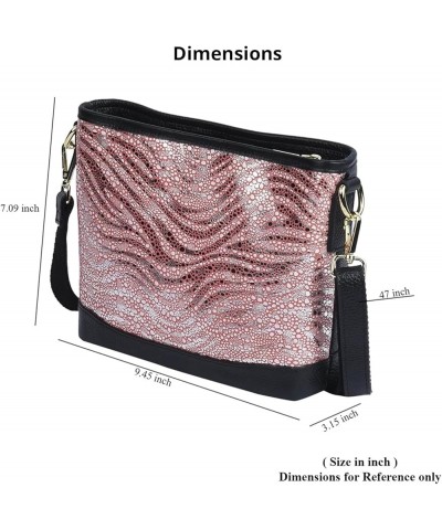 Shop LC Hong Kong Closeout Collection Zebra Print Leather Crossbody Bags for Women Birthday Mothers Day Gifts for Mom Black &...