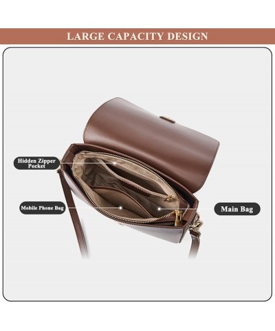 Women's Small Square Handbag and Purse Genuine Leather Fashion Commuting Shoulder Bag Satchel Crossbody for Daily Use White $...