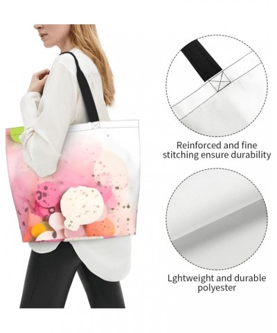 Pink Paper Cutting Art Women'S Shoulder Shopping Bag, Suitable For Daily Travel Shopping, Handbag Items Storage $12.87 Should...