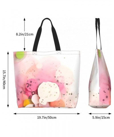 Pink Paper Cutting Art Women'S Shoulder Shopping Bag, Suitable For Daily Travel Shopping, Handbag Items Storage $12.87 Should...