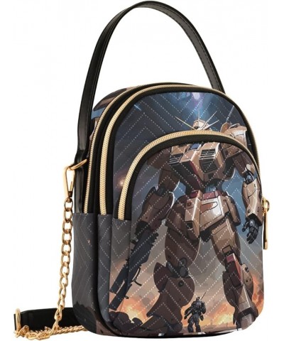 Cute Dogs Staring Small Shoulder Bags for Women Phone Purse Crossbody for Women Mecha Robot $14.34 Crossbody Bags