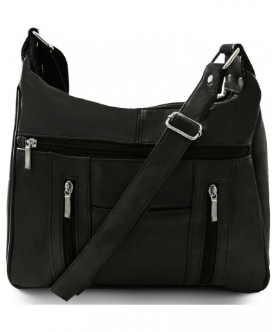 Soft Leather Shoulder Bag for Women - Everyday Purse & Handbag Black $29.07 Shoulder Bags