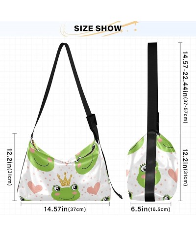 Elegant Pattern with Yellow Flowers Womens Crossbody Sling Bag Adults Crossbody Purse Fall Sport Sling Bag Cute Frog With Cro...