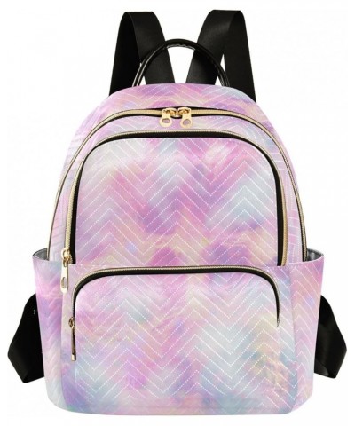 Women Backpack Batik Tie Dye Fairy Pink Durable Travel Backpack Lightweight Handbag Lady Purse Roomy Double Zipper Weekend Ba...